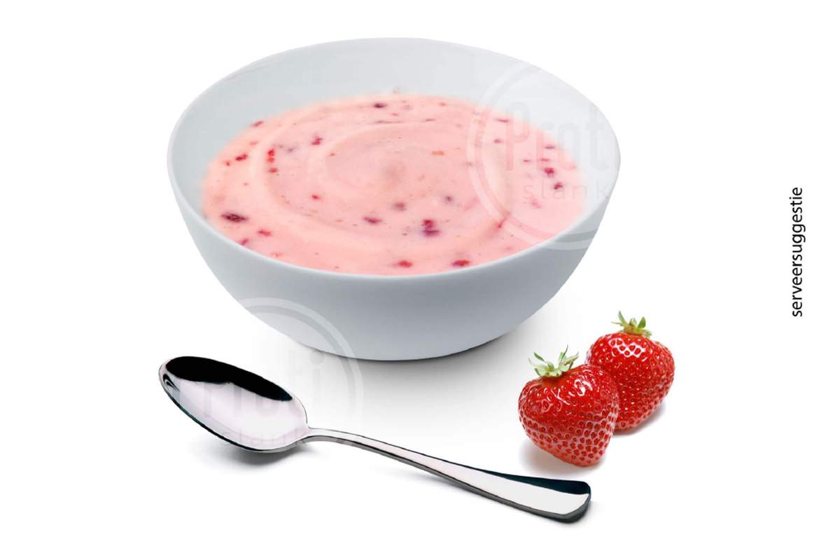 Aardbeien pudding
