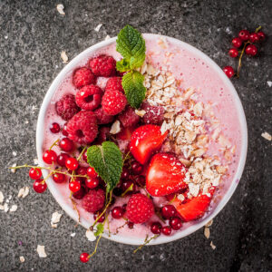 smoothie bowl met framboos